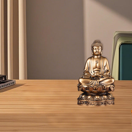 Zen Small Statue Buddha Figurine Meditation Decor for Home Office Desk Decor