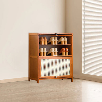 Multi Layer Vertical Entryway Integrated Shoe Cabinet Space Saving Dustproof