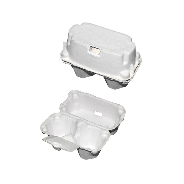 300PCS Paper Egg Tray 2 Slot Molded Pulp Leak-Proof for Egg Packaging Use
