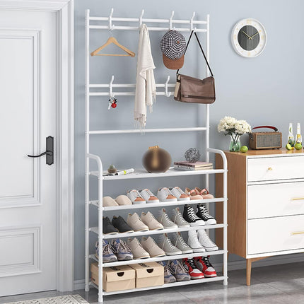 Integrated Coat And Shoe Storage Rack All In One Space Saving Sturdy Durable
