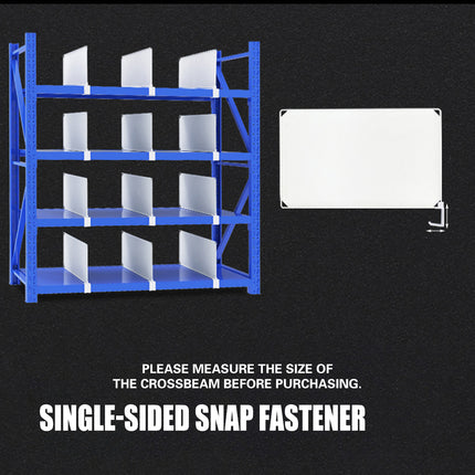 Shelf Dividers 5PCS White Snap On Partition 3 Sizes for Garage Warehouse Pantry