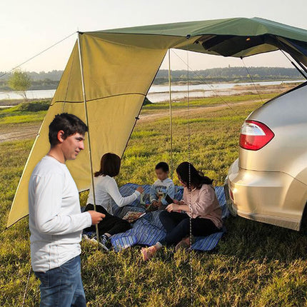 Car Side Awning Tent Rear Canopy Outdoor Camping Sunshade Shelter for SUV Use