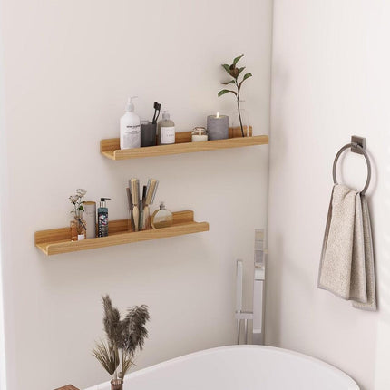 Wall Mounted Floating Storage Shelves Wood Rack Display Shelf Home Organization
