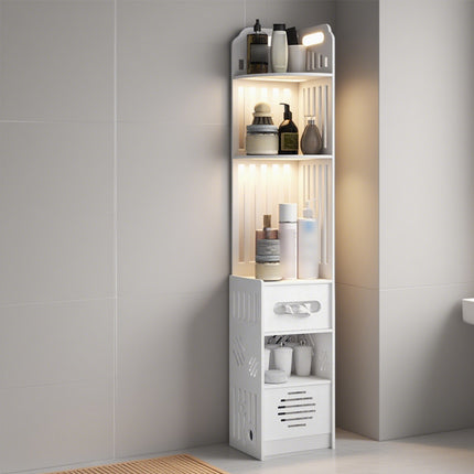 Bathroom Corner Shelf  Large Capacity Multi-layer Storage Cabinet Floor Cabinet