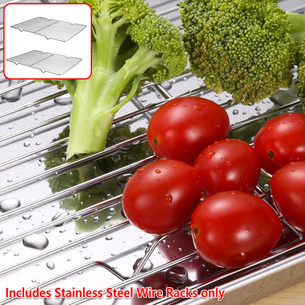 2pcs BBQ Stainless Steel Grill Grate Grid Wire Mesh Rack Cook Replacement Net