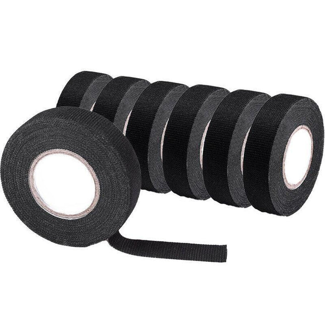 7Roll Electrical Harness Tape Wire Loom Cloth Noise Damping Heat Proof 19Mmx15M - Aimall