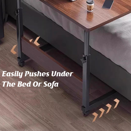 Bedside Table Mobile Adjustable Height For Bedroom Sofa Sturdy Space Saving