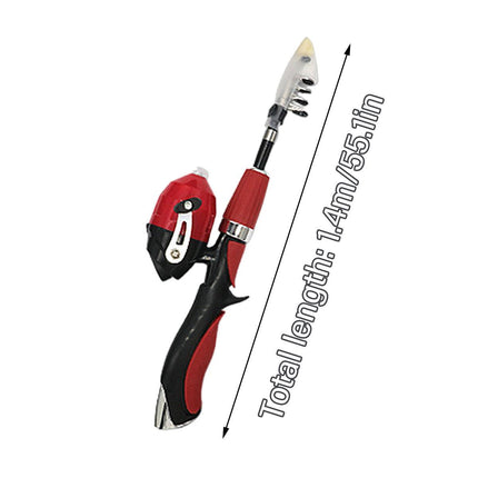 Compact Telescopic Fishing Rod Portable 1.4m Pole for Travel and Outdoors