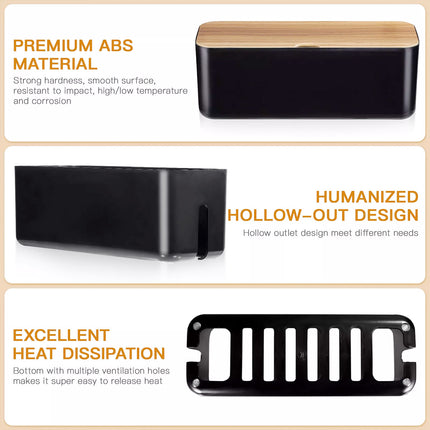 Cable Organizer Box Power Cord Socket Storage Box Fireproof Dustproof Durable