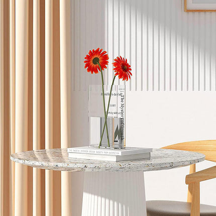 Transparent Book Vase Flower Holder Acrylic Decorative Table Display Stand