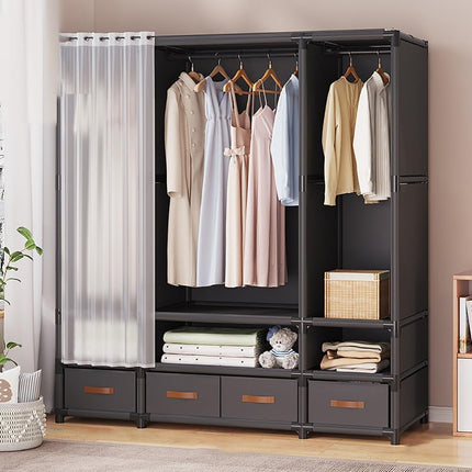 Multi-Function Clothes Storage Rack for Home Bedroom Space Saving Durable