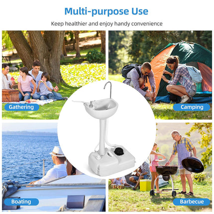 Mobile Portable Outdoor Washbasing for Camping Picnics RV Trips Yard Activities