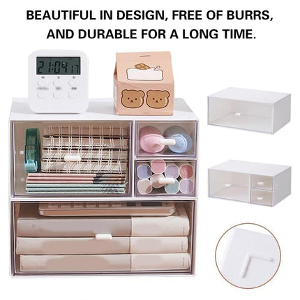 Transparent Drawer Storage Box Clear Dustproof Easy Sorting for Cosmetics Jewelry