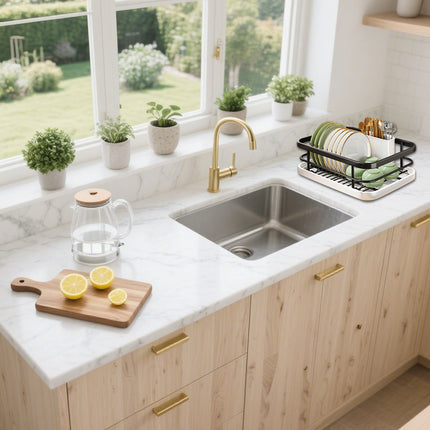 Kitchen Dish Drying Rack Sink Organizer Plate Holder Storage Box For Chopsticks