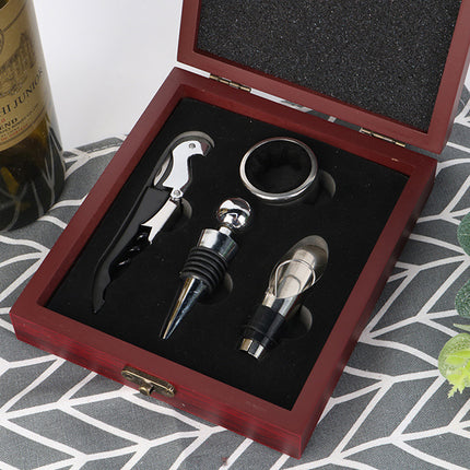 4PCS Wine Opener Set Stainless Steel Durable for Home Bar Wine Lovers Gifts