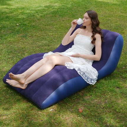 Outdoor Flocking Inflatable Sofa Thickened Portable for Travel Patio Daily Use