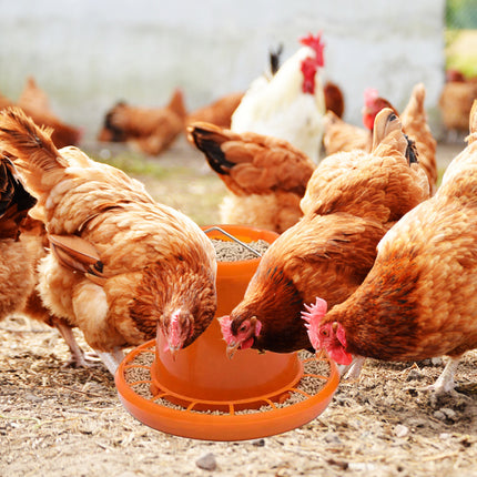 Chicken Feeder Trough Food Bowl Feed Pail Large Capacity for Poultry Coop Farm