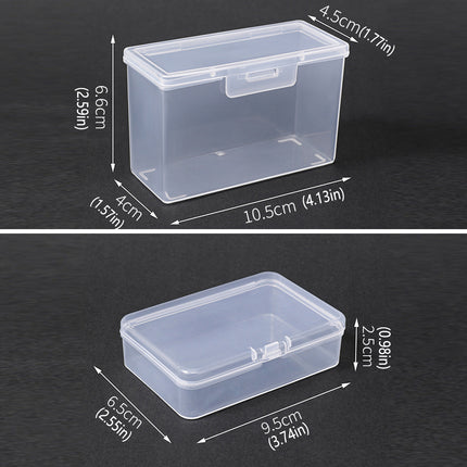 10PCS Card Storage Box Transparent Plastic Holder ID Business Card Organizer