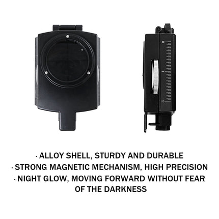 Multi-Function High Precision Compass Sturdy Shockproof for Hiking Camping Travel