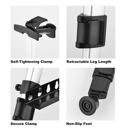 4 Section Aluminum Alloy POP Stand Portable Telescopic Easel Advertising Shelf