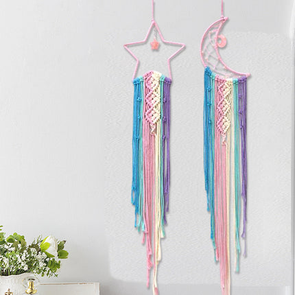 Woven Tapestry Dream Catcher Colourful Stars Moon Home Decor Hanging Cloth