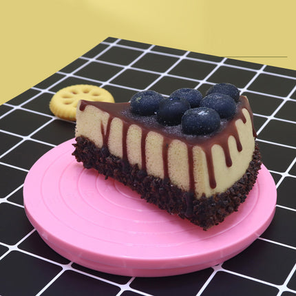 Mini Cake Turntable 14cm Manually Rotating Stand for Cake Decorating Baking Use