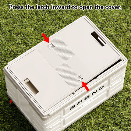 Camping Foldable Storage Box Latch or Wooden Lid Car Boot Tent Outdoor Organiser
