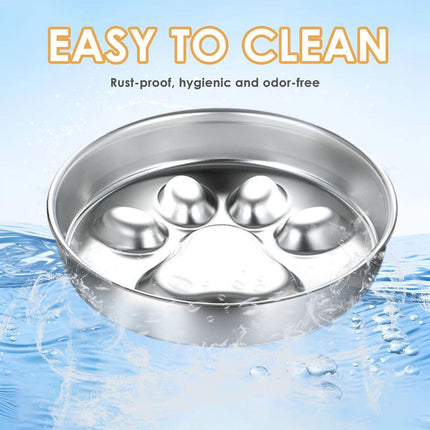 Cat Dog Pet Slow Food Bowl Feeding Dish for Cats Dogs Puppy Food Bowl