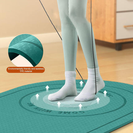 Soundproof Shock Absorbing Jump Rope Mat Non Slip TPE Material for Home Gym