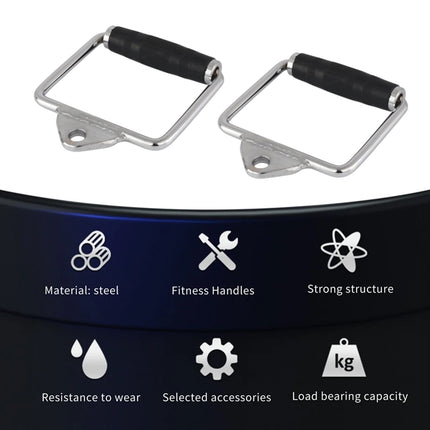 2pcs Metal D-Handle Stirrup Cable Attachments Machine Workout Fitness Gym