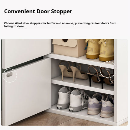 Entryway Narrow Shoe Cabinet Space Saving Hallway Organizer For Front Door