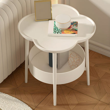 Double Layer Side Table Space Saving Durable Sturdy for Living Room Bedroom Use