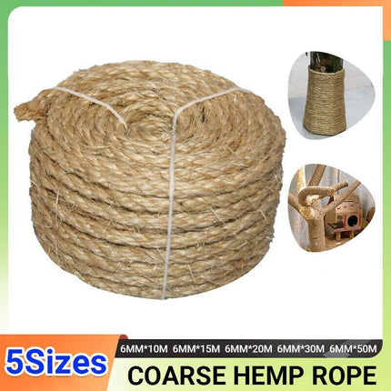 Natural sisal rope 6mm thick twine for crafts and gardening