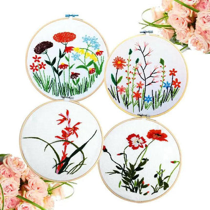 10PCS Bamboo Embroidery Hoops Ring Sewing Frame Cross Stitch Craft Wedding Xmas - Aimall