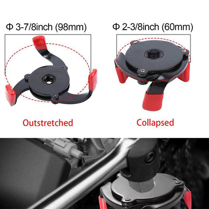 3 Jaw Oil Filter Wrench 58-100mm Range Auto-Adjust Removal Repair Tool
