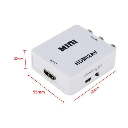 HDMI to RCA Composite AV CVBS 3RCA Video Cable Converter 1080p Downscaling White - Aimall