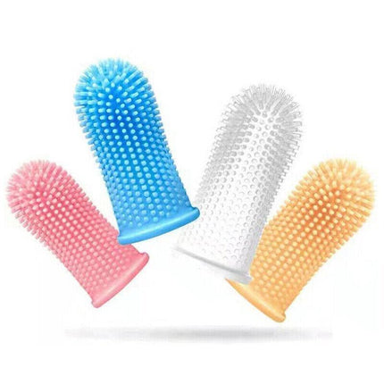 Dog Cat Super Soft Pet Finger Toothbrush Teeth Silicone Brush Care Cleaning - Aimall