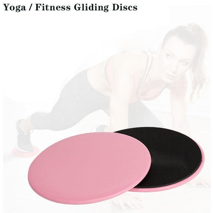 2Pcs Gliding Sliding Discs Core Sliders Yoga Fitness Home Gym Exercise Stretch - Aimall
