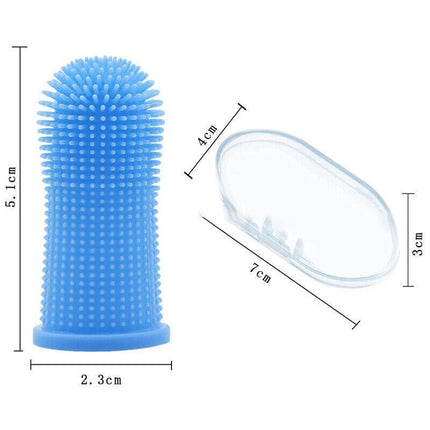 Dog Cat Super Soft Pet Finger Toothbrush Teeth Silicone Brush Care Cleaning - Aimall