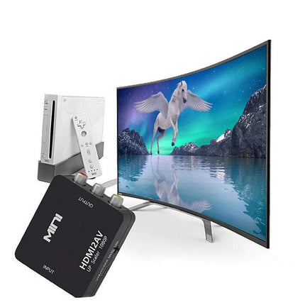 HDMI to RCA Composite AV CVBS 3RCA Video Cable Converter 1080p Downscaling Black