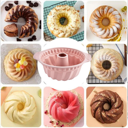 Silicone Chiffon Cake Mold Nonstick Round Mousse Baking Pan Easy Demoulding Tool