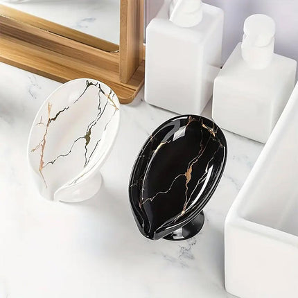 Light Luxury Ceramic Soap Dish Drainage Soap Holder Household Soap Storage Box