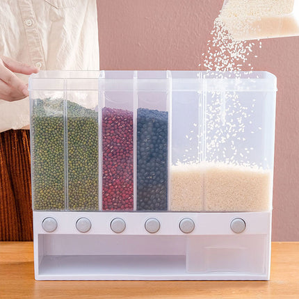 Wall-mounted Automatic Rice Dispenser Sealed Grain Plastic Storage Tank Grain