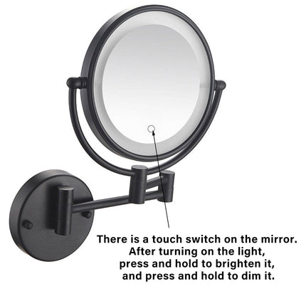 Folding Wall Mounted Makeup Mirror Telescopic Rotating Mirror for Hotel Bathroom