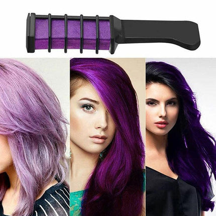 10 Colors Hair Chalk Comb Kit Temporary Dye for Kids' Fun & Parties - Aimall