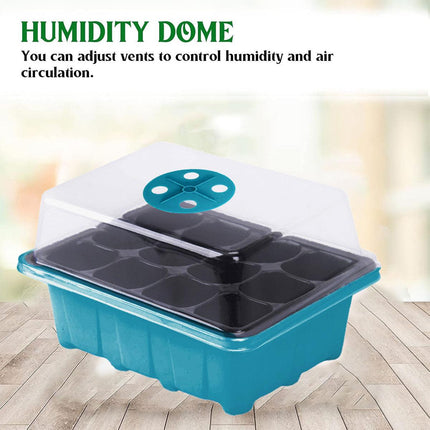 10 Plant Seeds Grow Box Propagation Nursery Garden Seedling Starter Tray 12 Hole