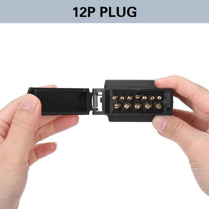 12 Pin Trailer Plug Heavy Duty Weatherproof for Caravan Truck Boat Tow Vehicle
