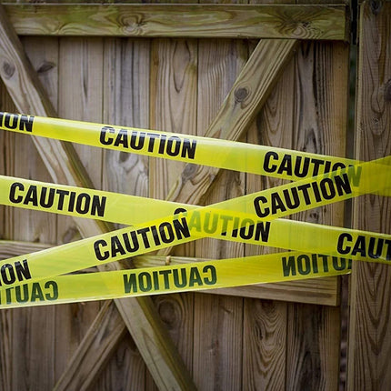 5PCS 100M Caution Warning Tape 75mm Yellow Black PE for Construction Marking