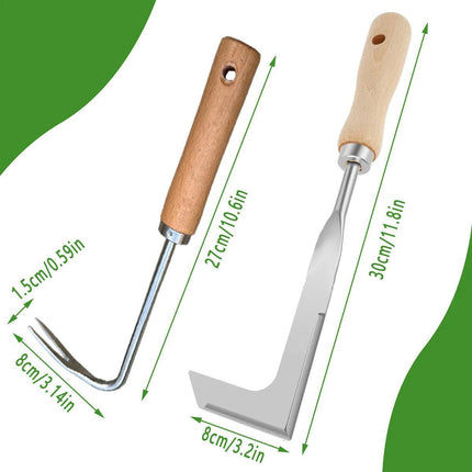 Weeding Handheld Root Remover Garden Rake Manganese Steel Soil Loosening Tool