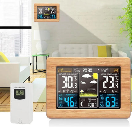 Wireless 7 in 1 Weather Station LCD Display Multifunctional Home Weather Monitor